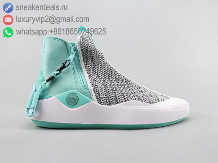 Puma Abyss Knit DIAMOND Unisex High Skate Shoes Grey&Green Size 36-45